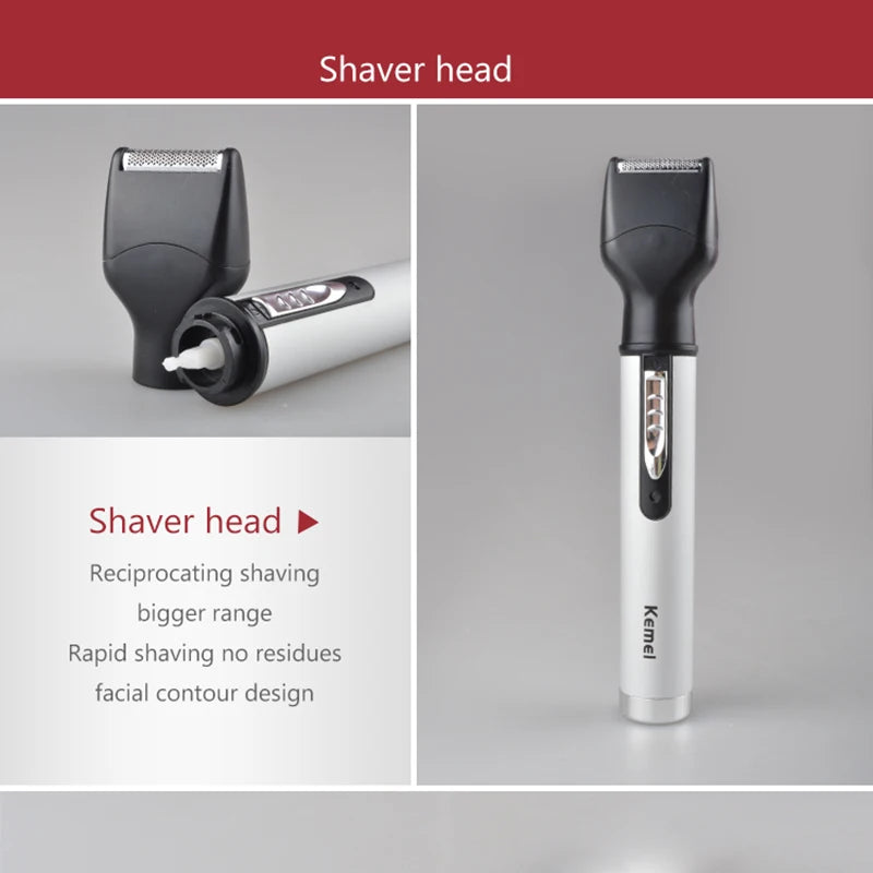 Kemei All in one grooming kit For Men Electric Shaver Hair Trimmer Ear,Beard,Eyebrow, Face Shaving Machine Rechargeable razor