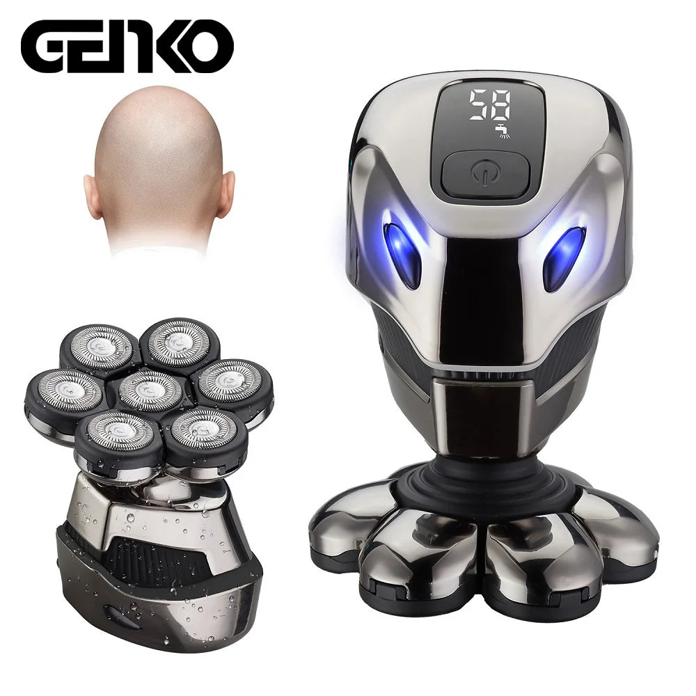 GENKO Multi Grooming Kit Electric Shaver Hair Trimmer Beard Electric Razor Wet Dry Men Facial Body Shaving Machine