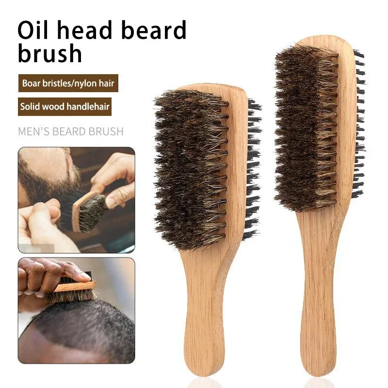 Men's Double-side Beard Brush Multifunctional Household Neck Dust Beard Grooming Haircut Scrubber Brush Salon Hairdressing Tools