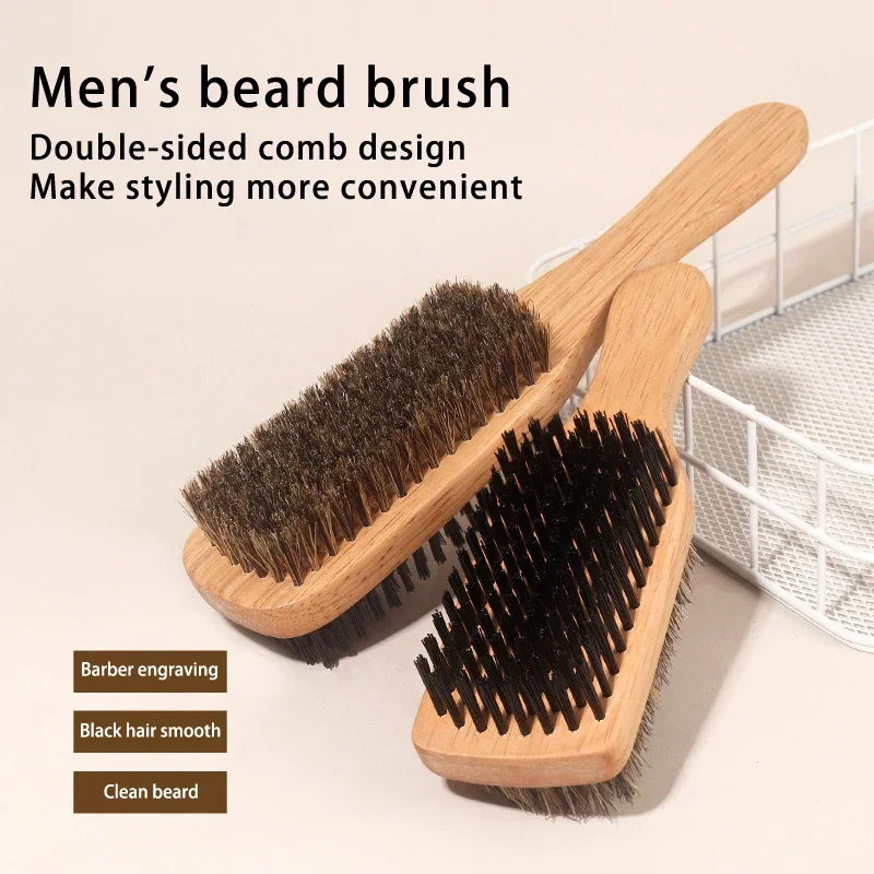 Men's Double-side Beard Brush Multifunctional Household Neck Dust Beard Grooming Haircut Scrubber Brush Salon Hairdressing Tools