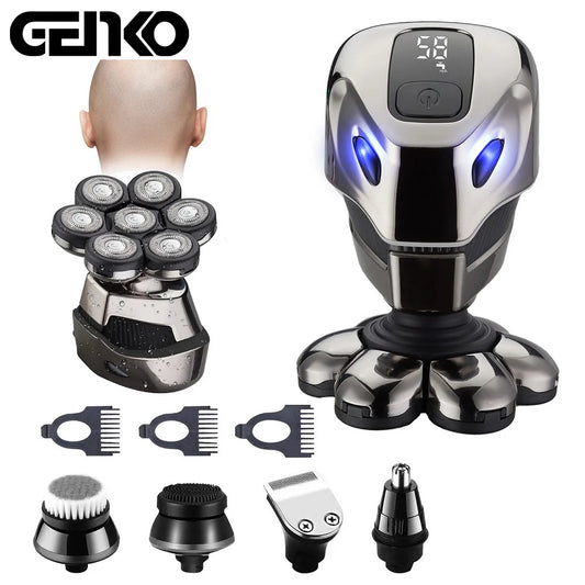 GENKO Multi Grooming Kit Electric Shaver Hair Trimmer Beard Electric Razor Wet Dry Men Facial Body Shaving Machine