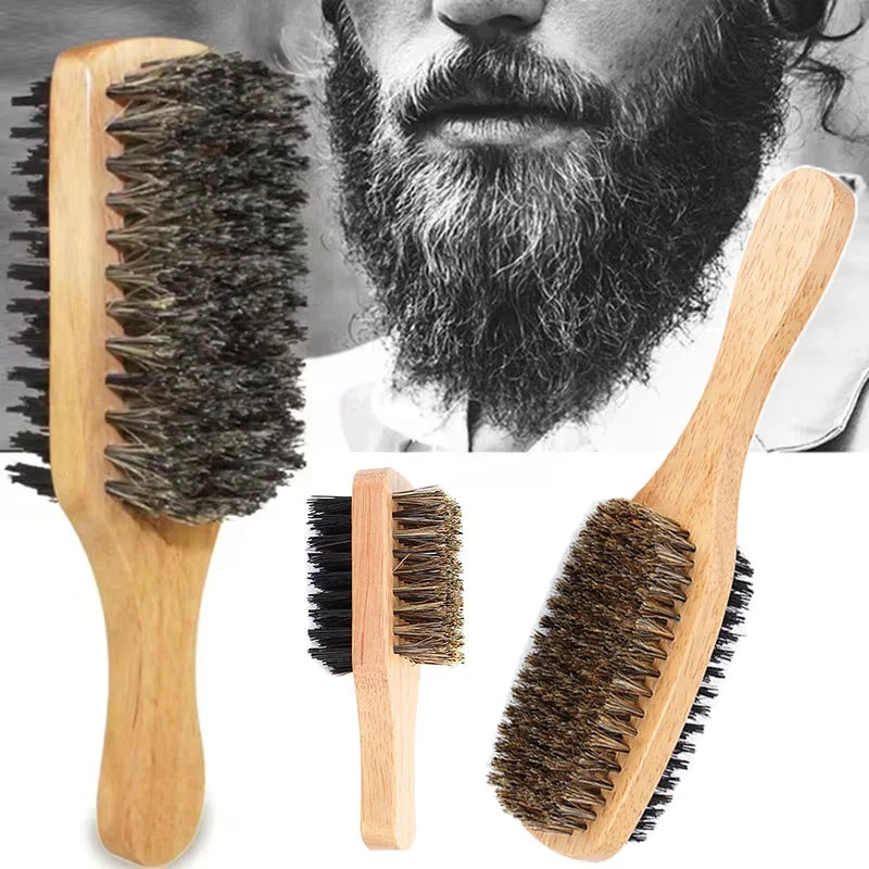 Men's Double-side Beard Brush Multifunctional Household Neck Dust Beard Grooming Haircut Scrubber Brush Salon Hairdressing Tools